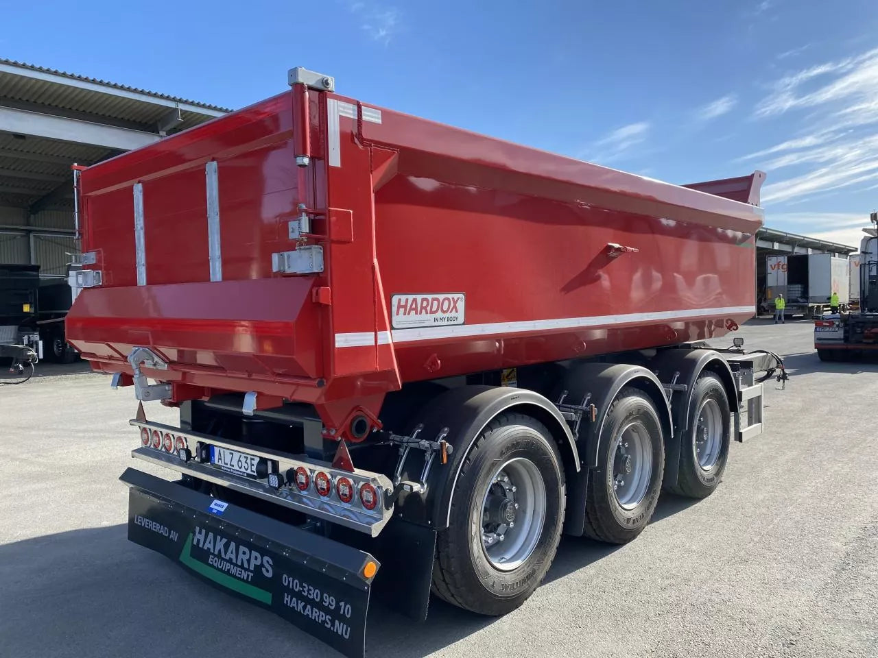 24 tons dumperkärra med lång dragstång