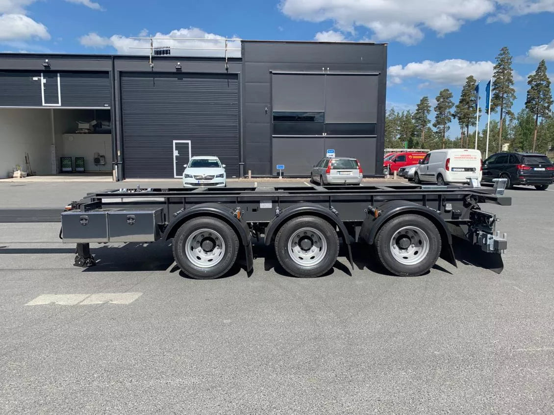 Lastväxlarkärra dubbelhjul och tipp