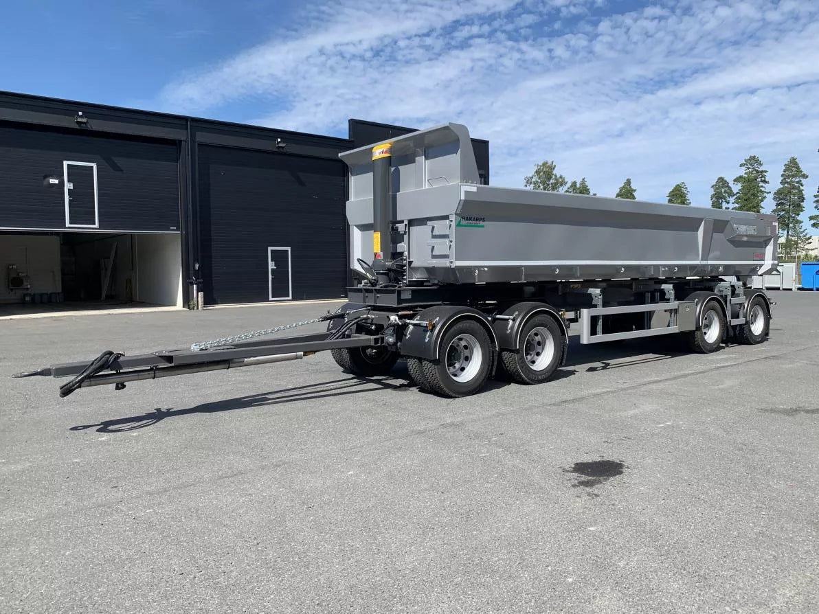 38 tons tippvagn med höglucka skjutbar dragstång