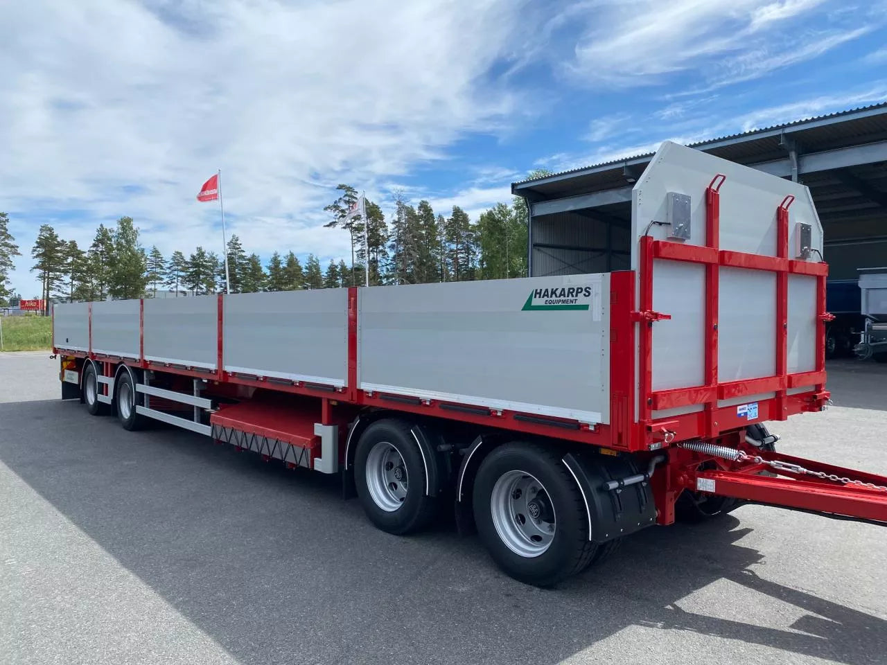 4 axlad 38 tons flakvagn med alulämmar