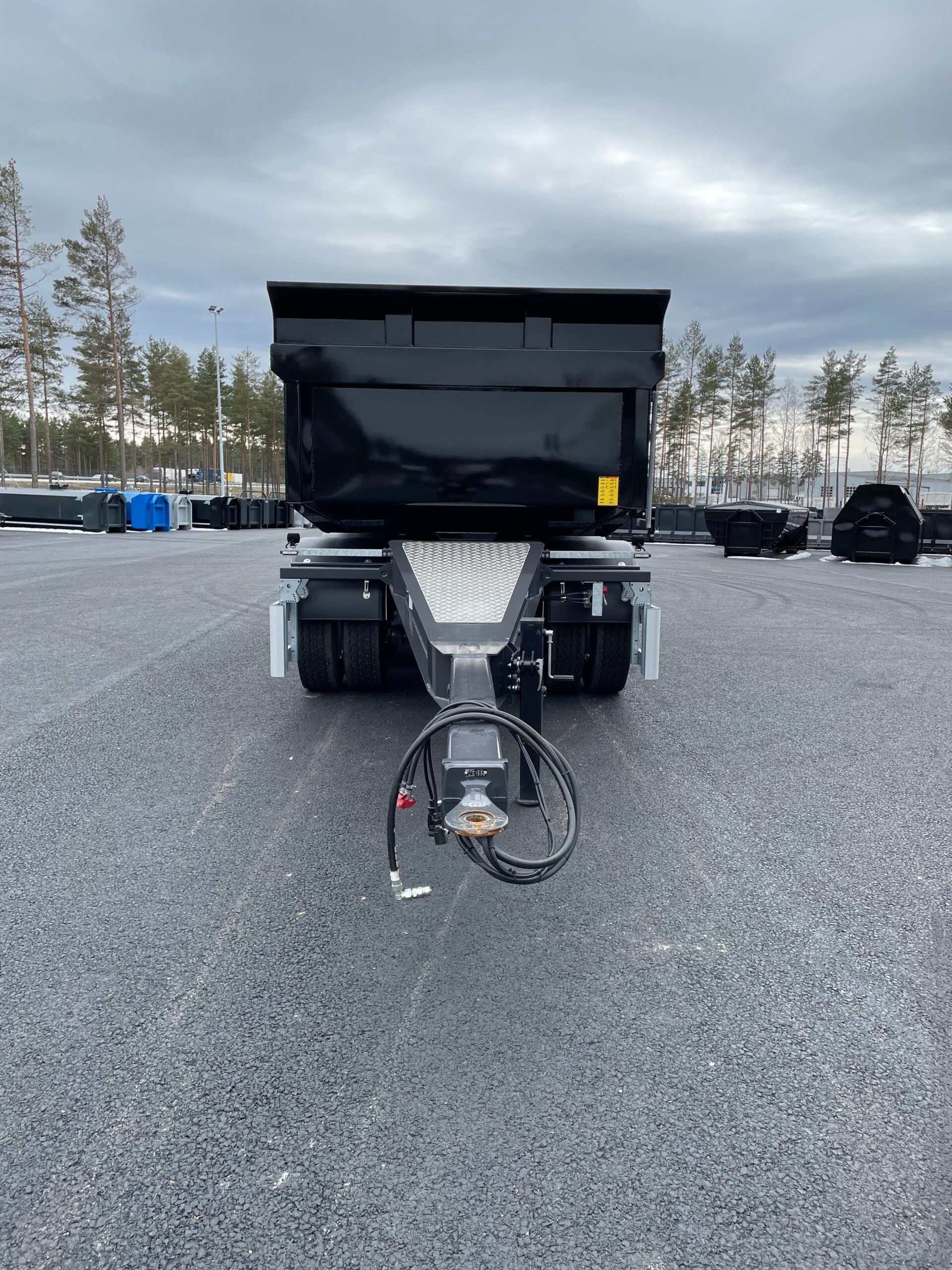 24 tons dumperkärra med dubbelmontage kort stång