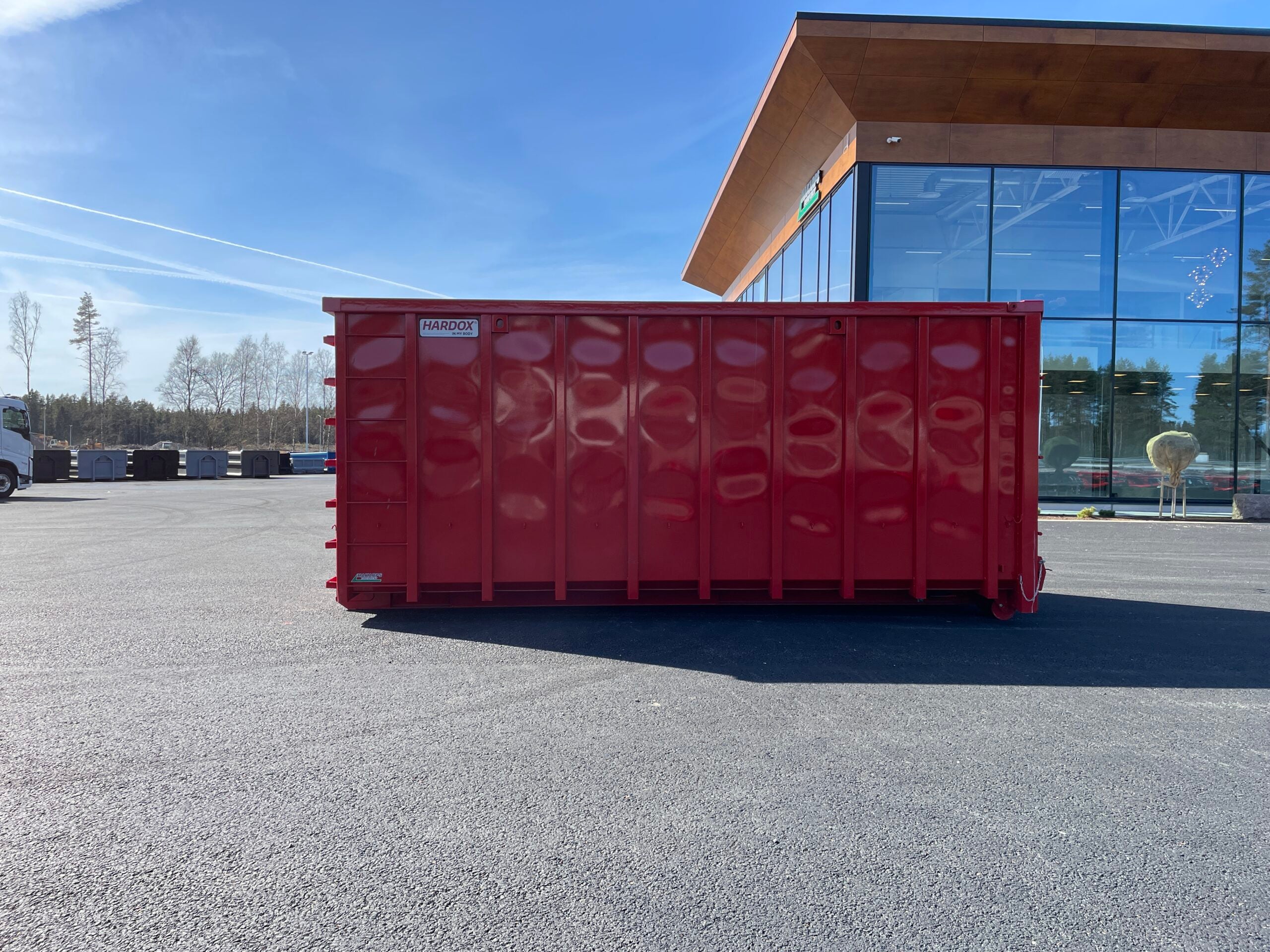 35m3 snöcontainer Hardox 450 + höglucka luftstyrd