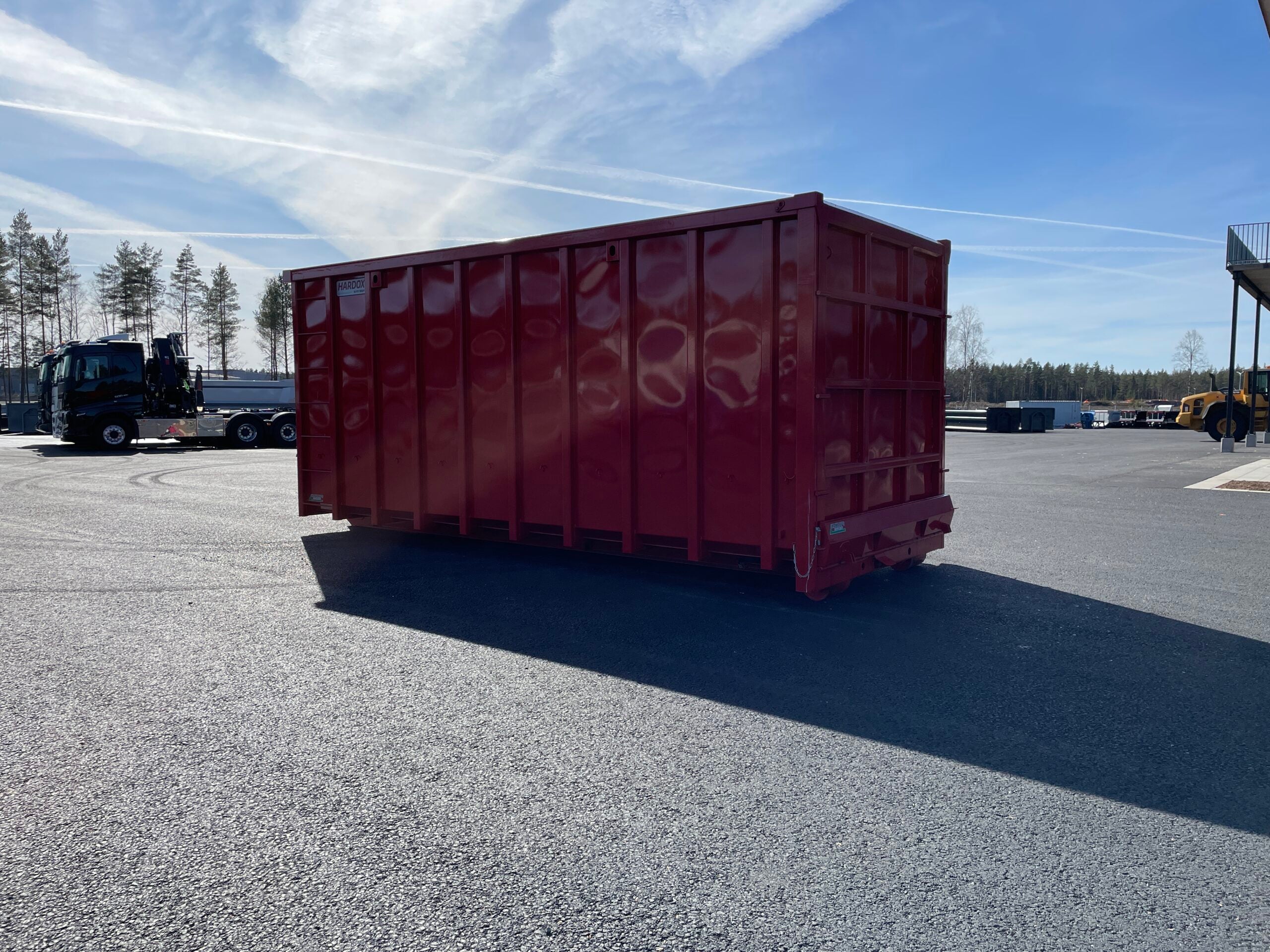 35m3 snöcontainer Hardox 450 + höglucka luftstyrd