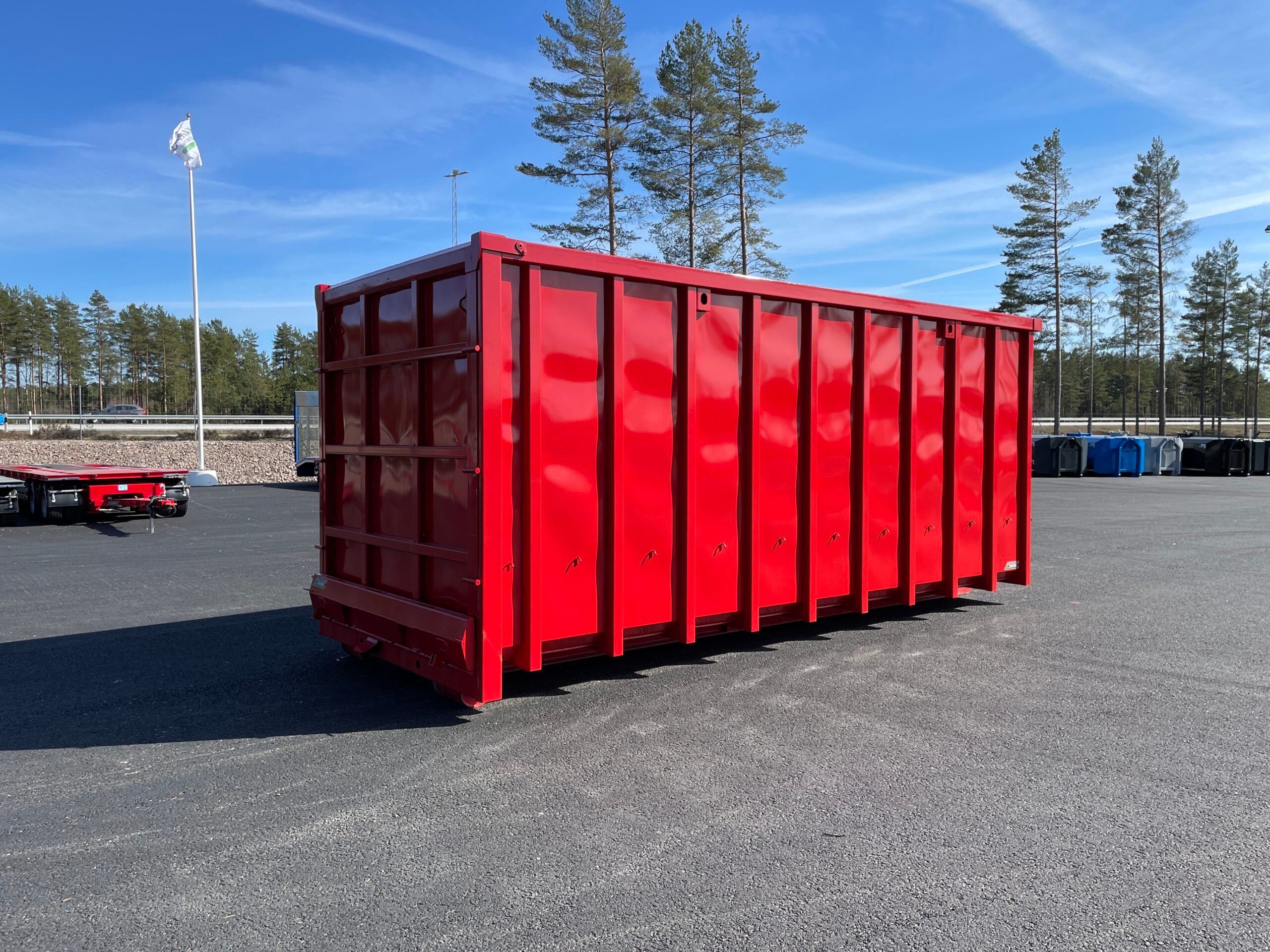 35m3 snöcontainer Hardox 450 + höglucka luftstyrd