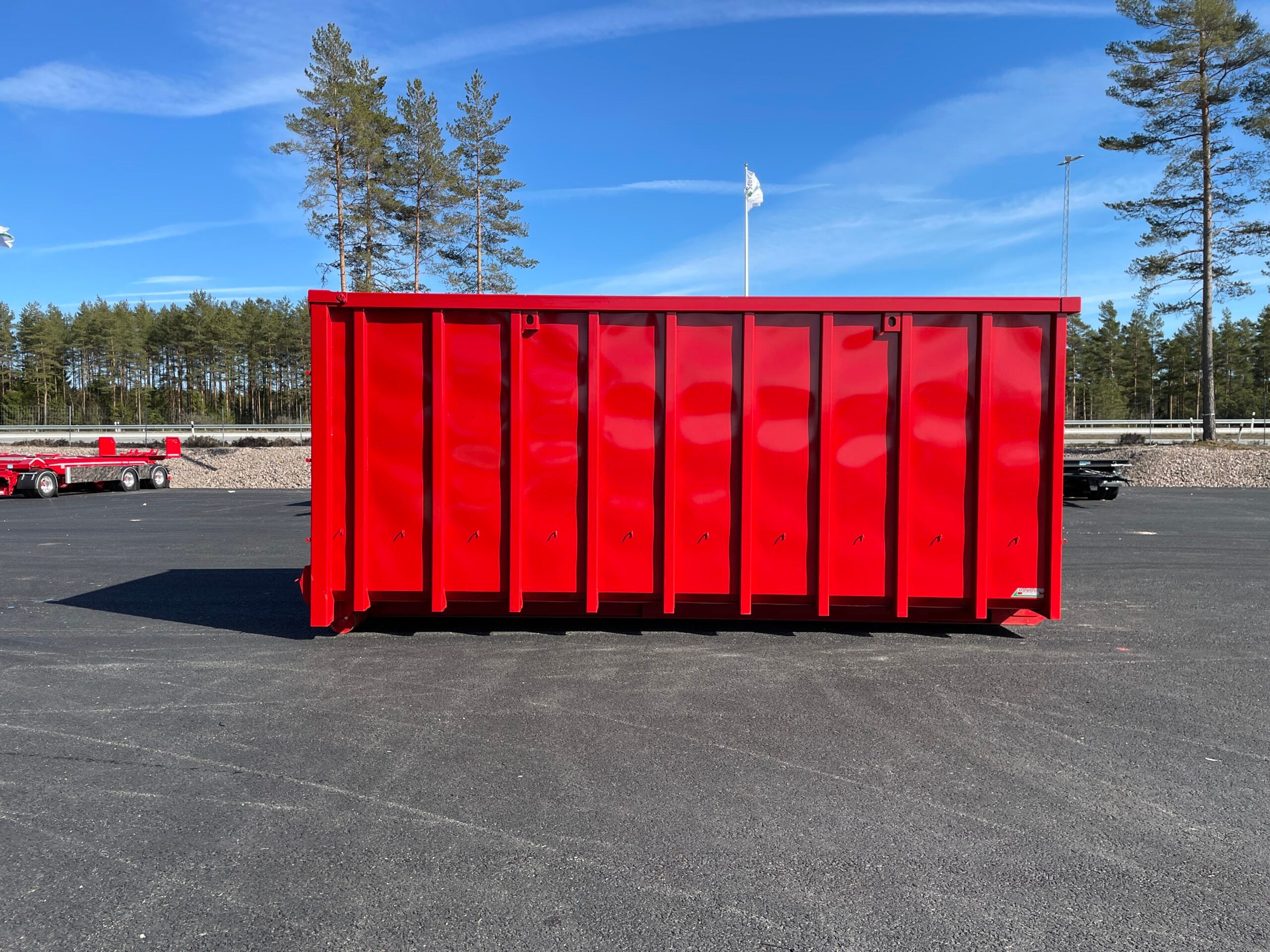 35m3 snöcontainer Hardox 450 + höglucka luftstyrd