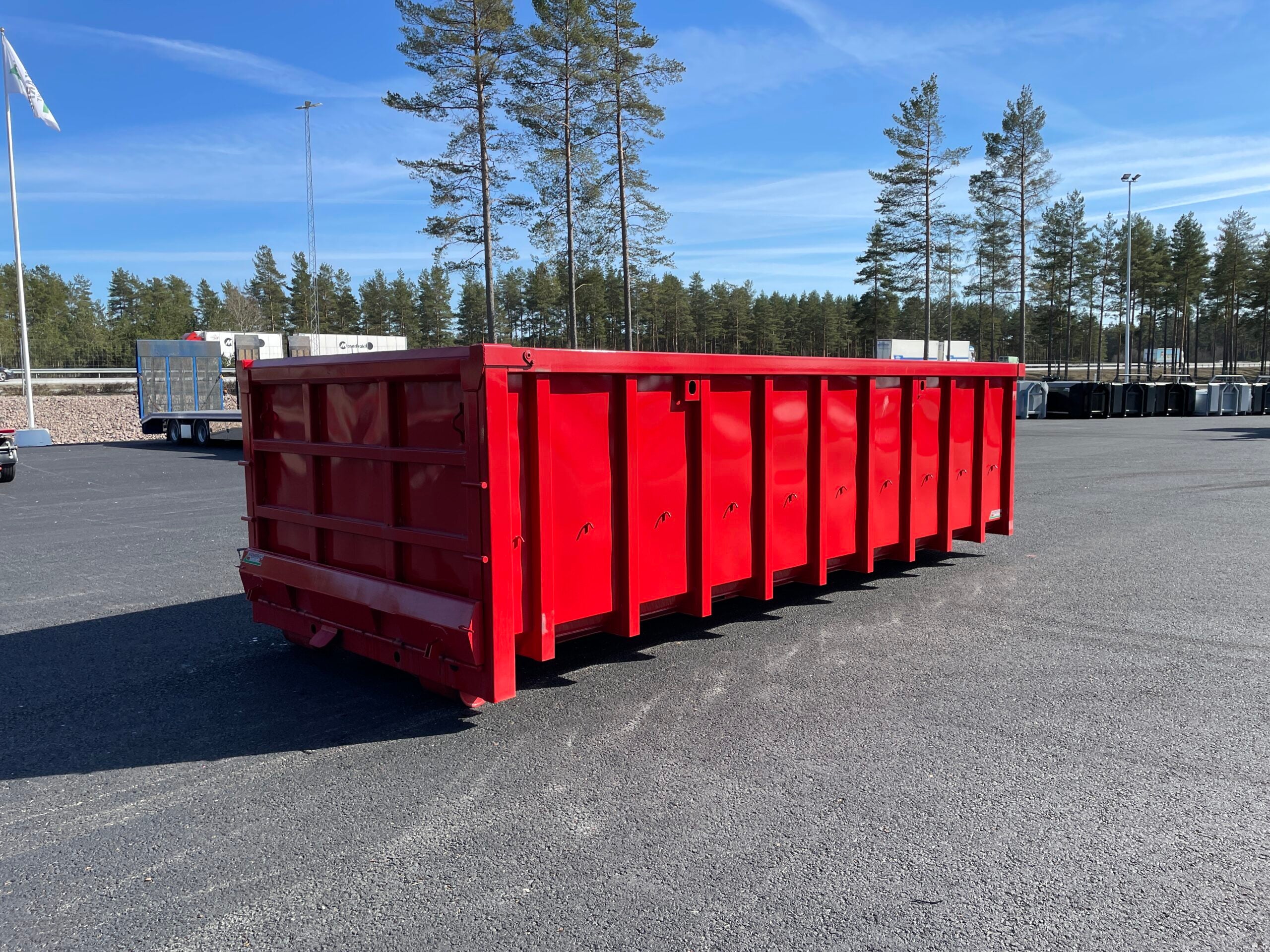 22m3 snöcontainer Hardox 450 + höglucka luftstyrd