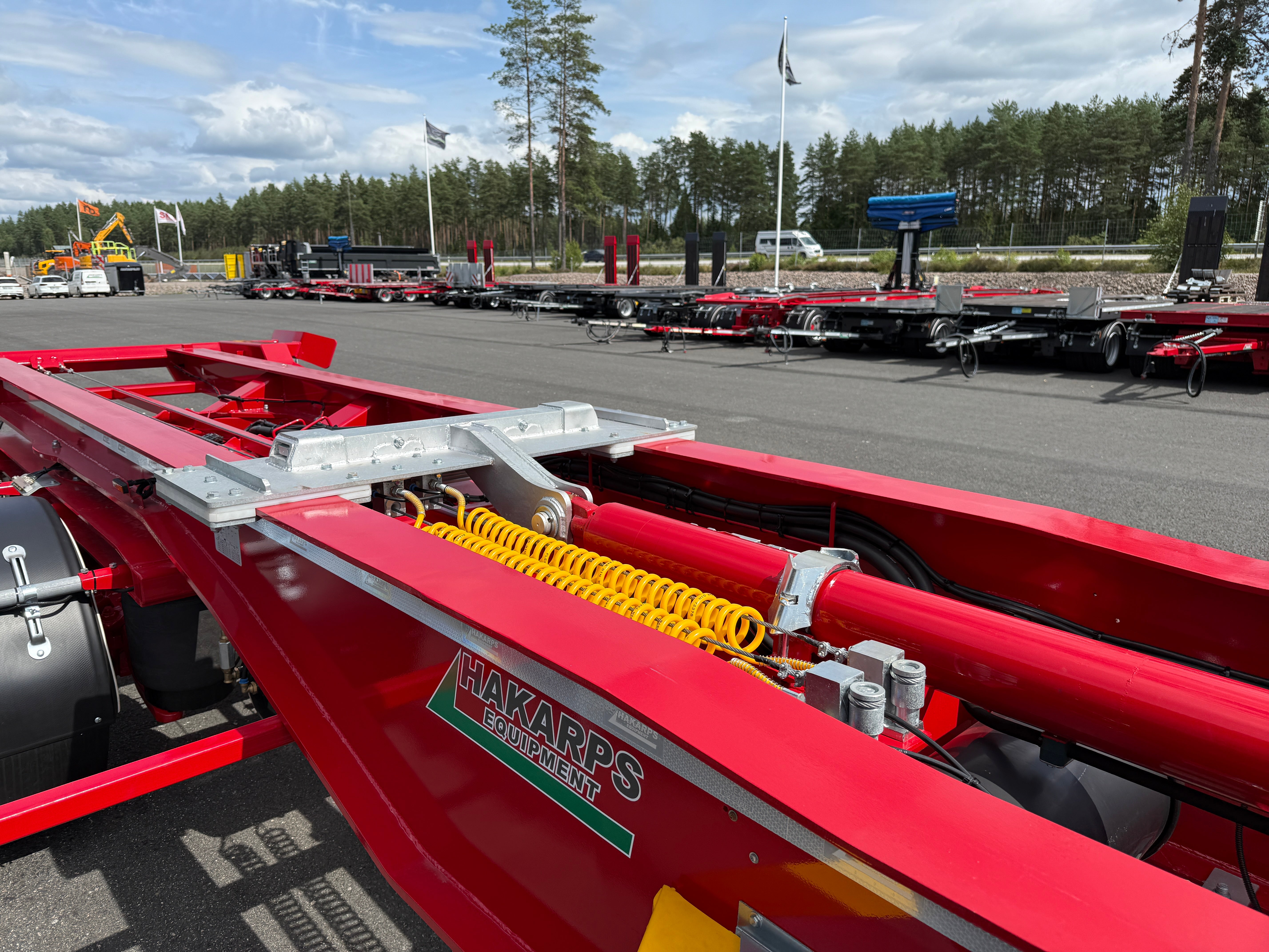5 axlad 42 tons lastväxlarvagn med hydraulisk skjutkolv