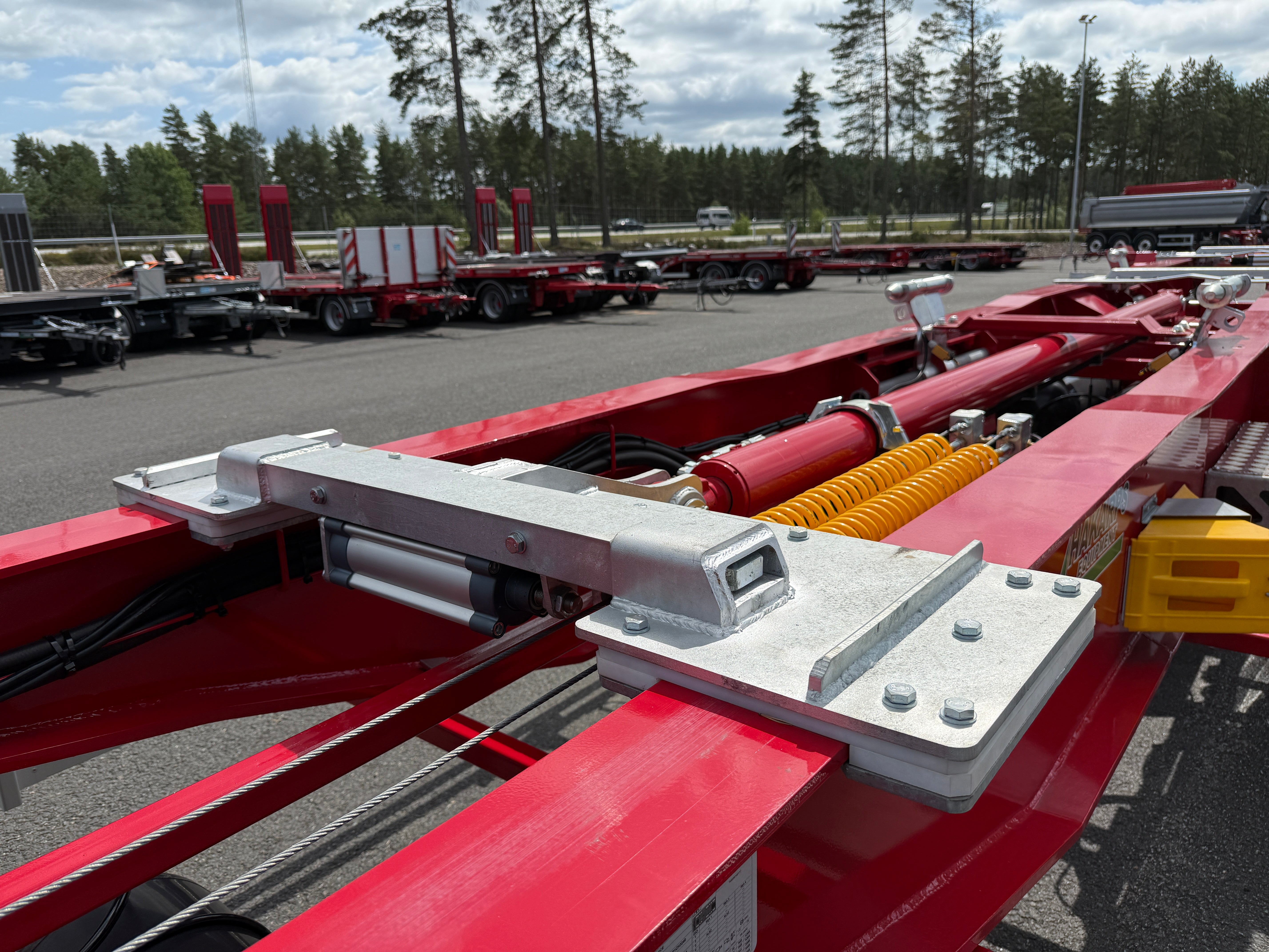 5 axlad 42 tons lastväxlarvagn med hydraulisk skjutkolv
