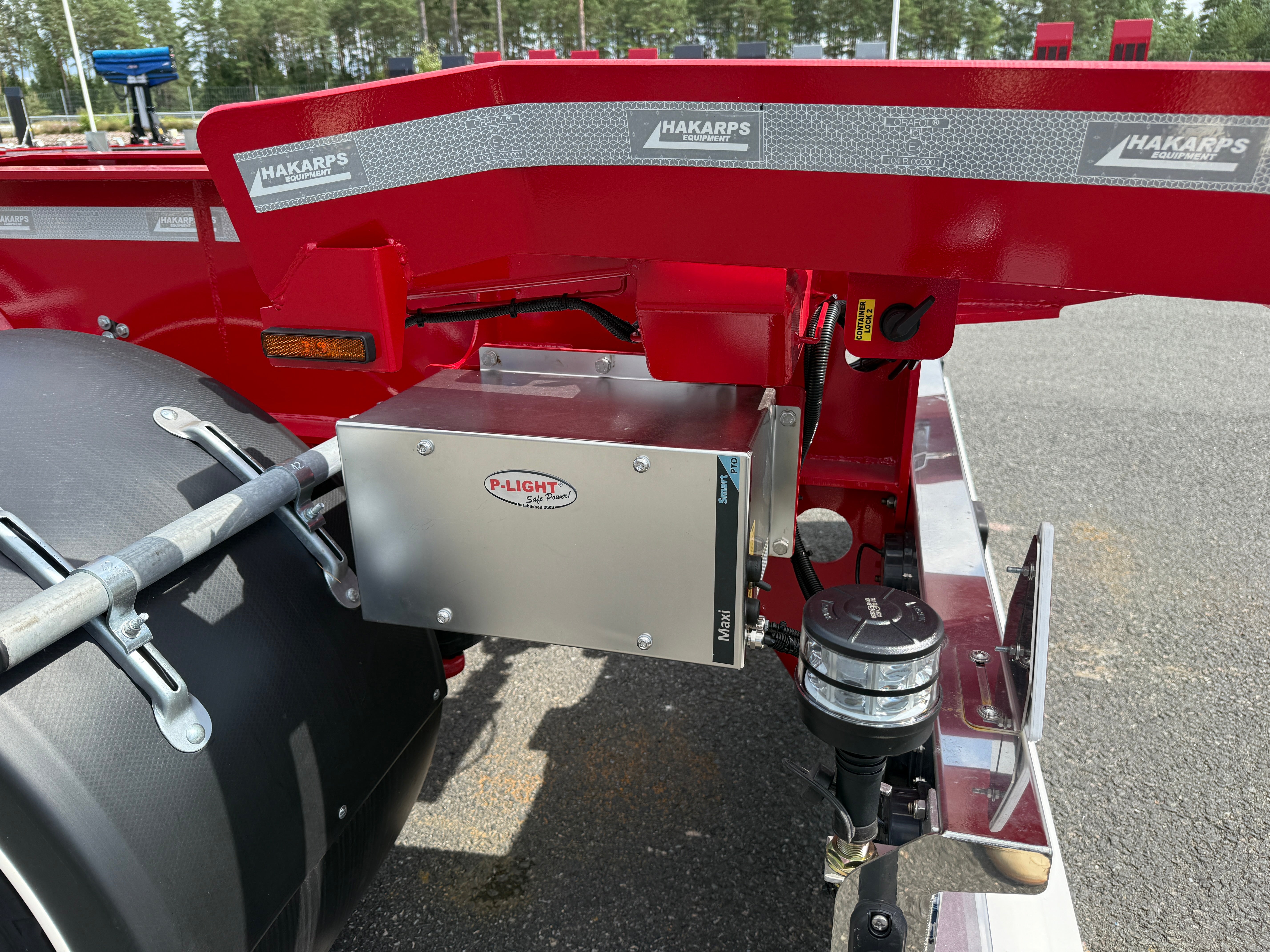 5 axlad 42 tons lastväxlarvagn med hydraulisk skjutkolv