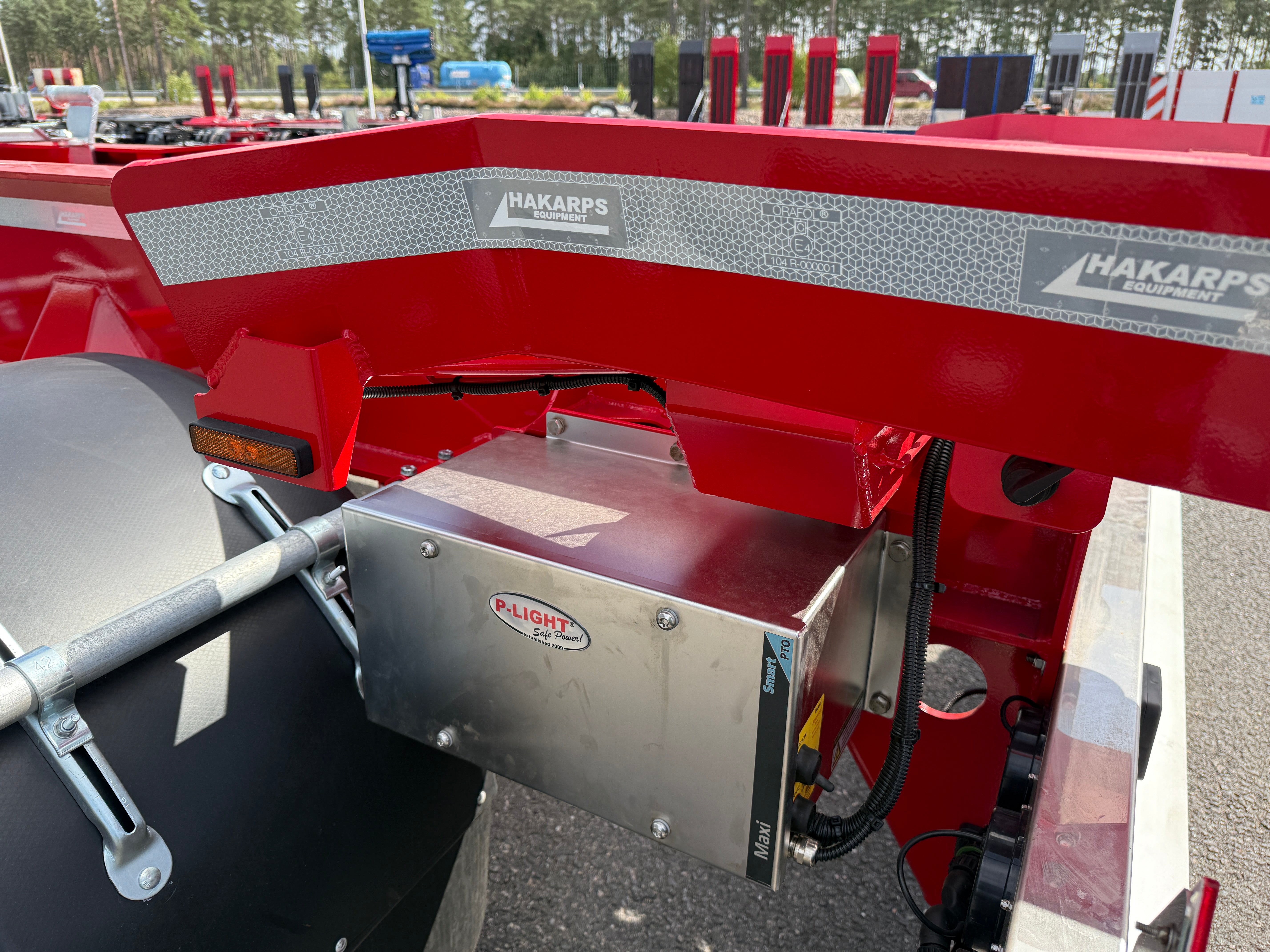 4 axlad 38 tons lastväxlarvagn med hydraulisk skjutkolv