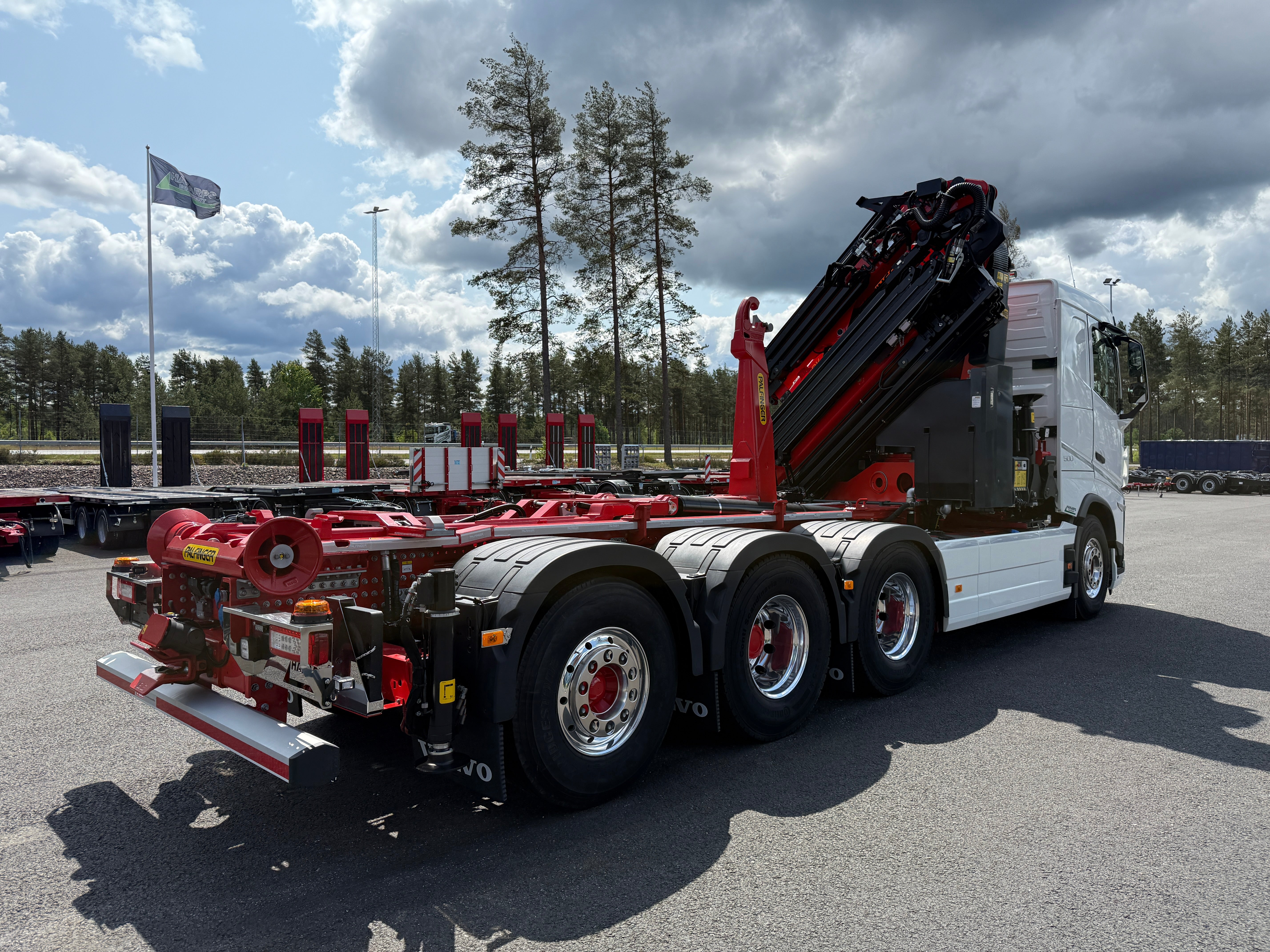 Volvo FH13 500 tridem kranväxlare Palfinger PK42002 SH + jibb