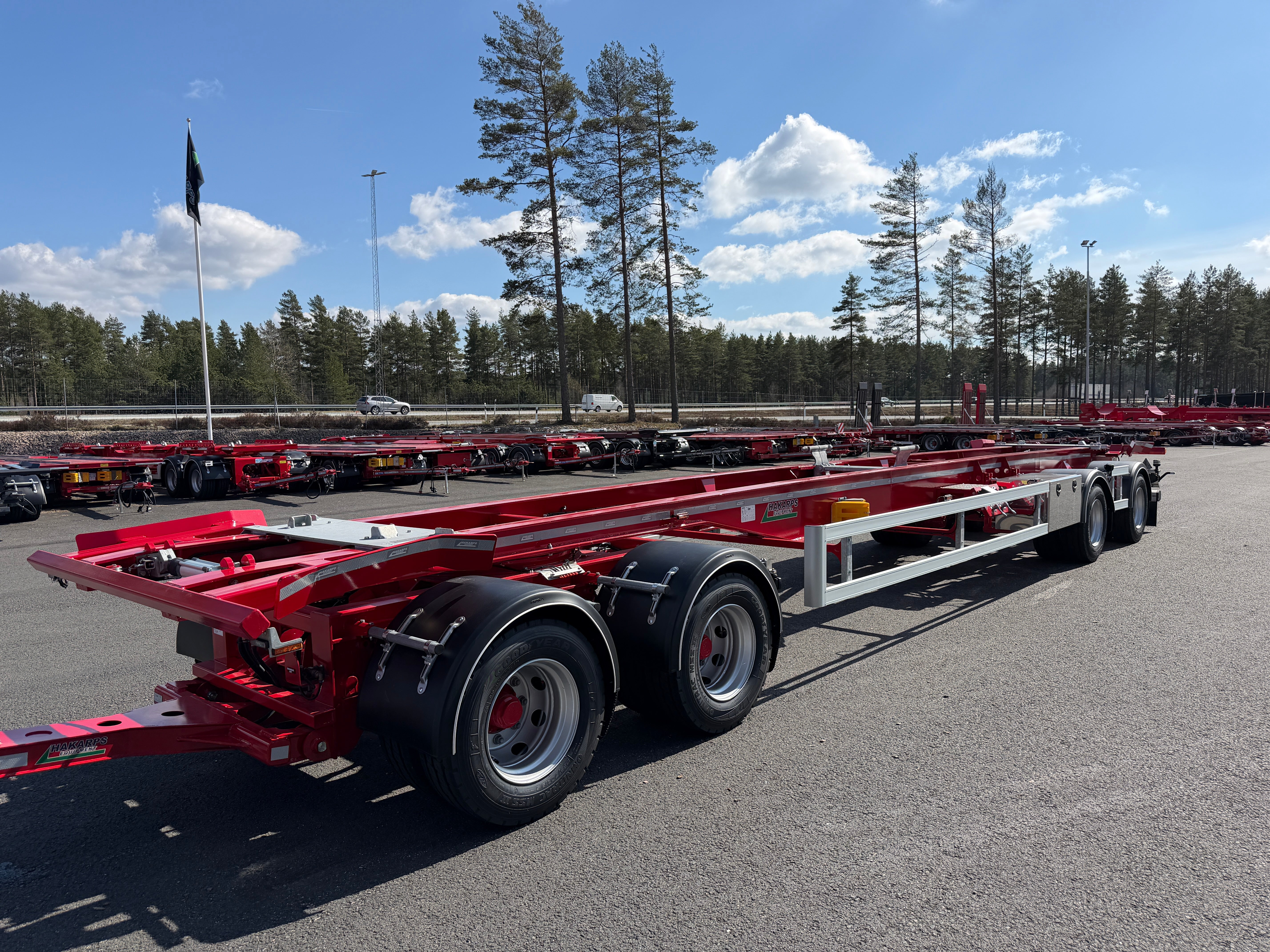 4 axlad 38 tons lastväxlarvagn med glider