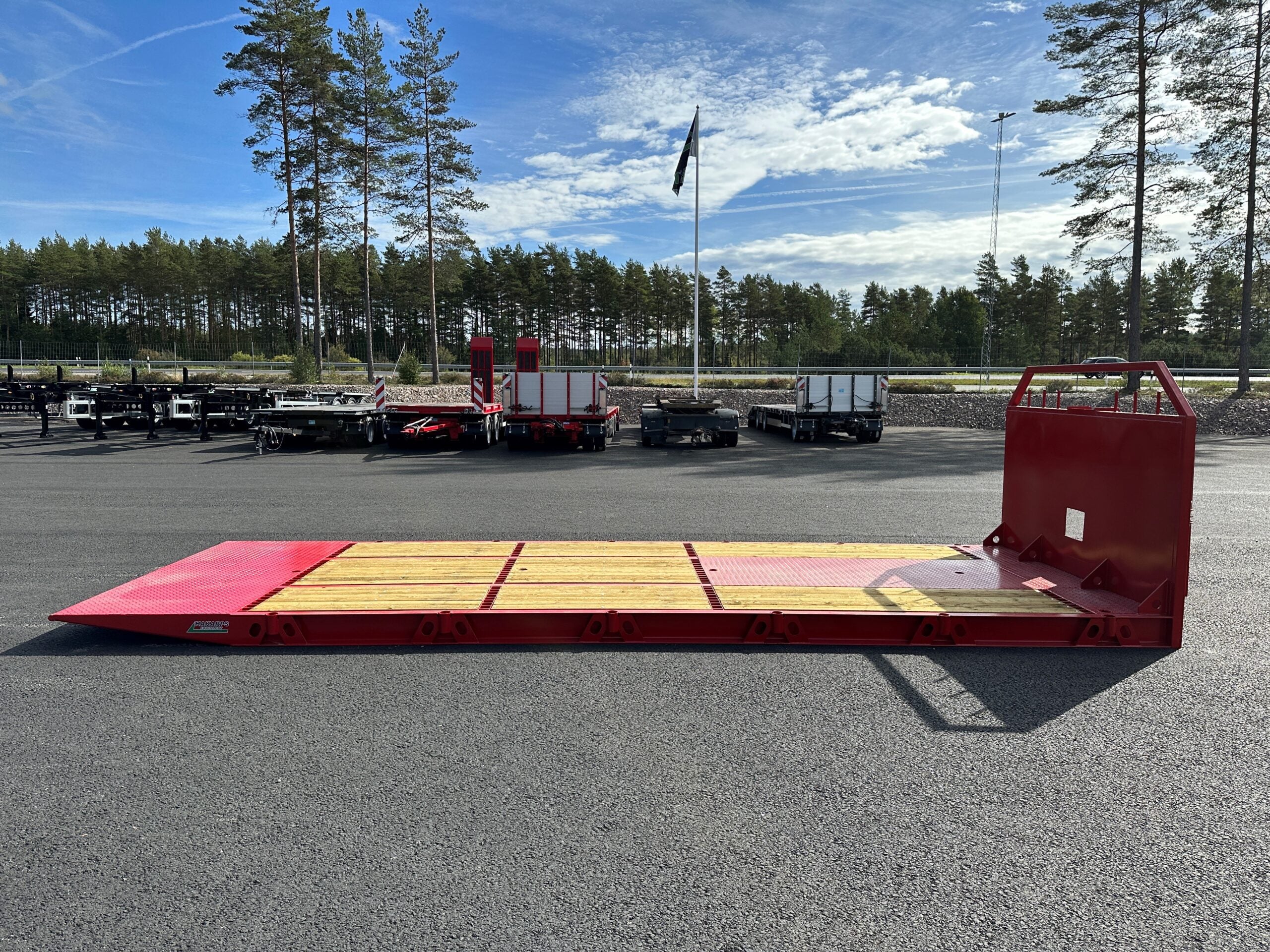 Maskinflak med hel ramp, omvänd