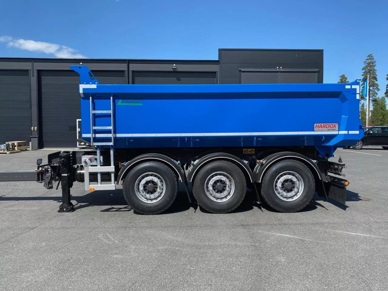 24 tons dumperkärra skjutbar dragstång