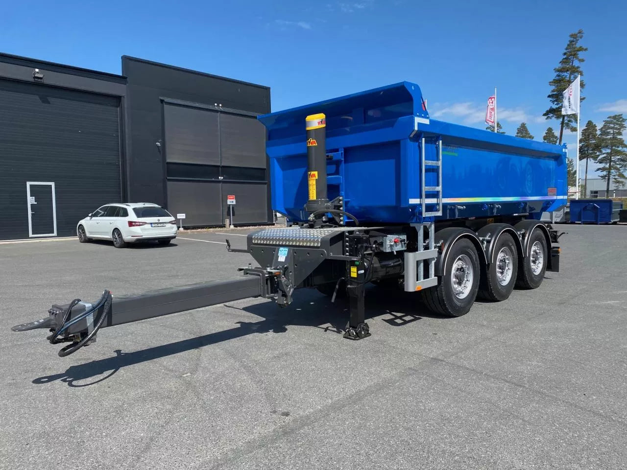 24 tons dumperkärra skjutbar dragstång