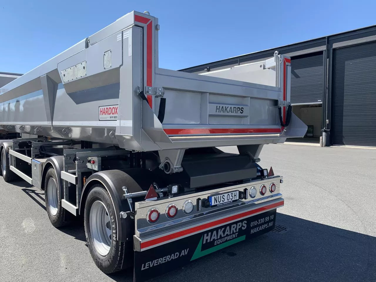 38 tons tippvagn med höglucka skjutbar dragstång
