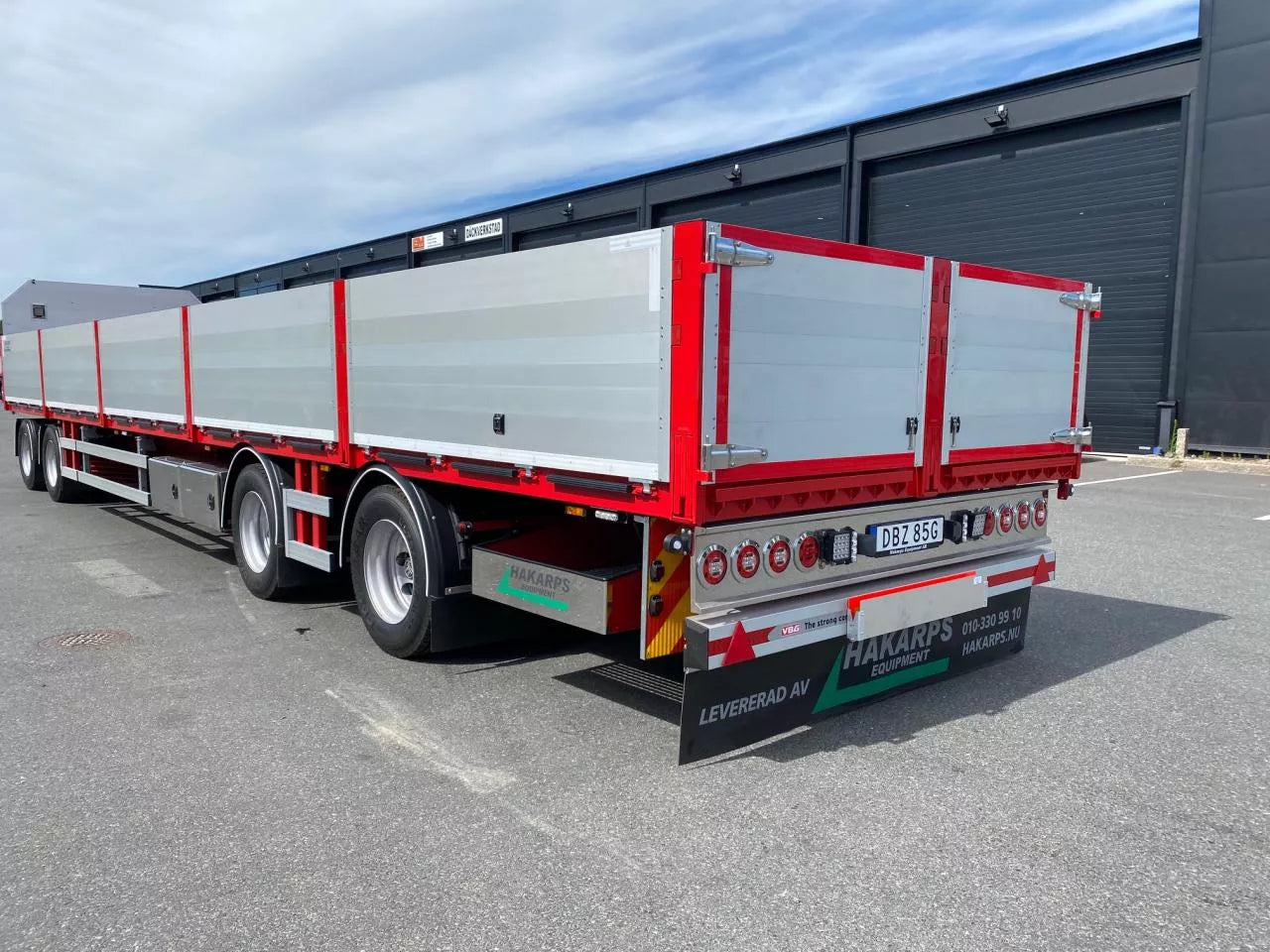 4 axlad 38 tons flakvagn med alulämmar