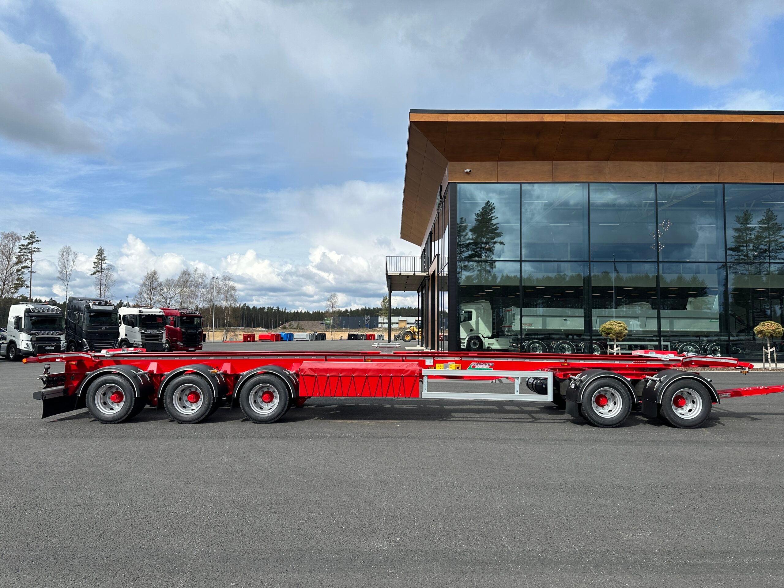 5 axlad 42 tons lastväxlarvagn med glider