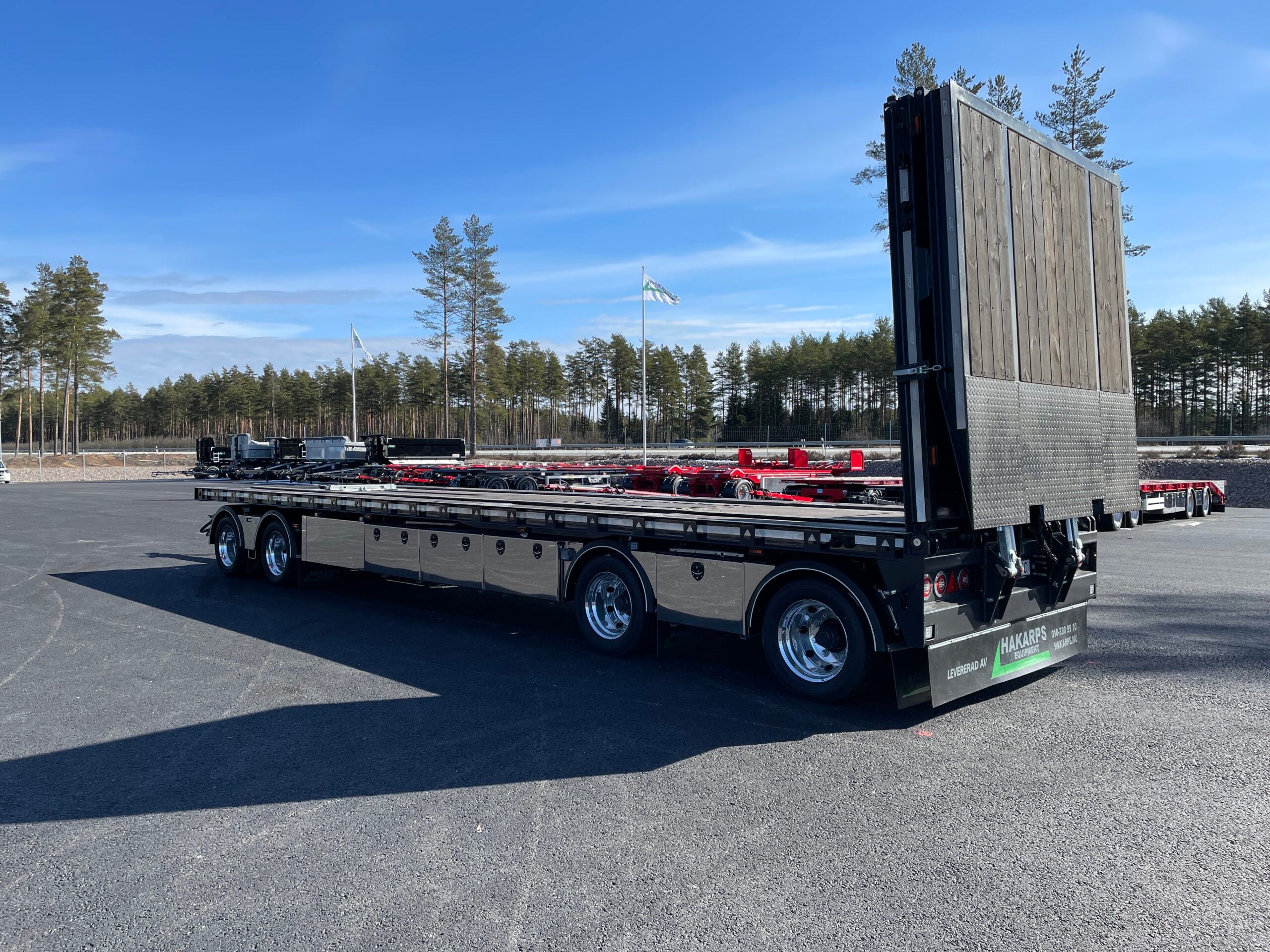 4 axlad 38 tons maskinvagn / lastväxlarvagn kombi