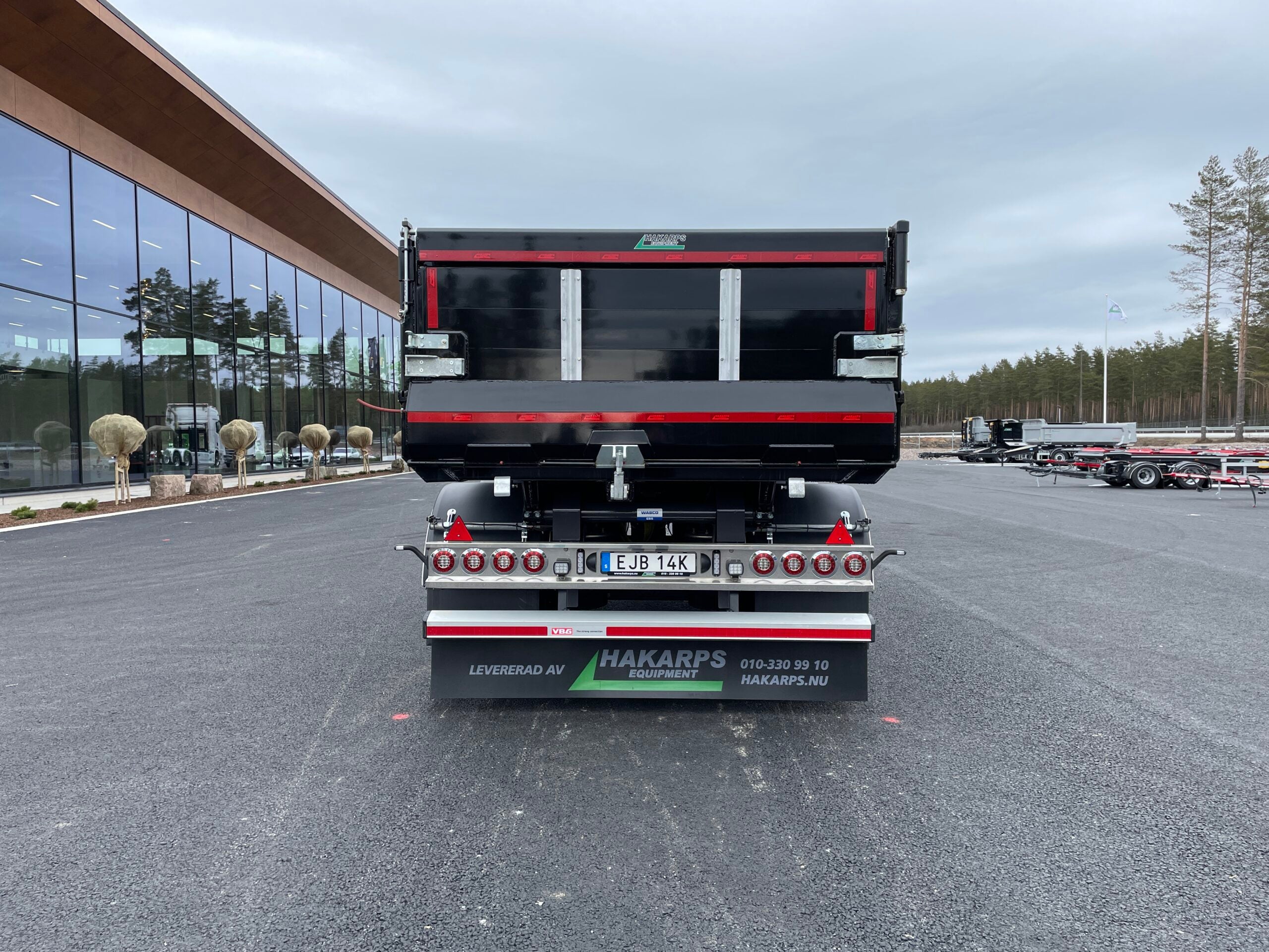 24 tons dumperkärra med dubbelmontage kort stång