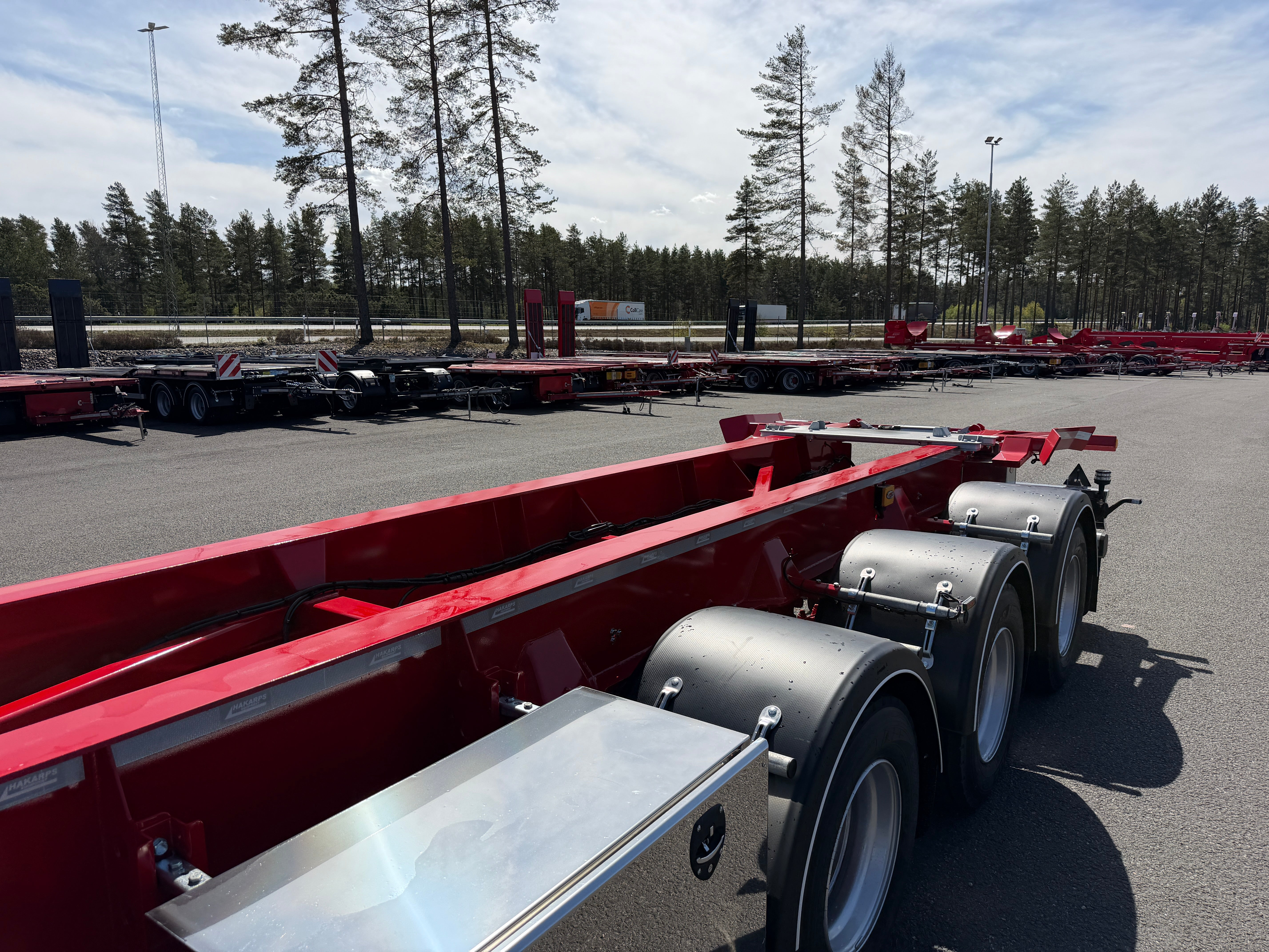 5 axlad 42 tons lastväxlarvagn med glider