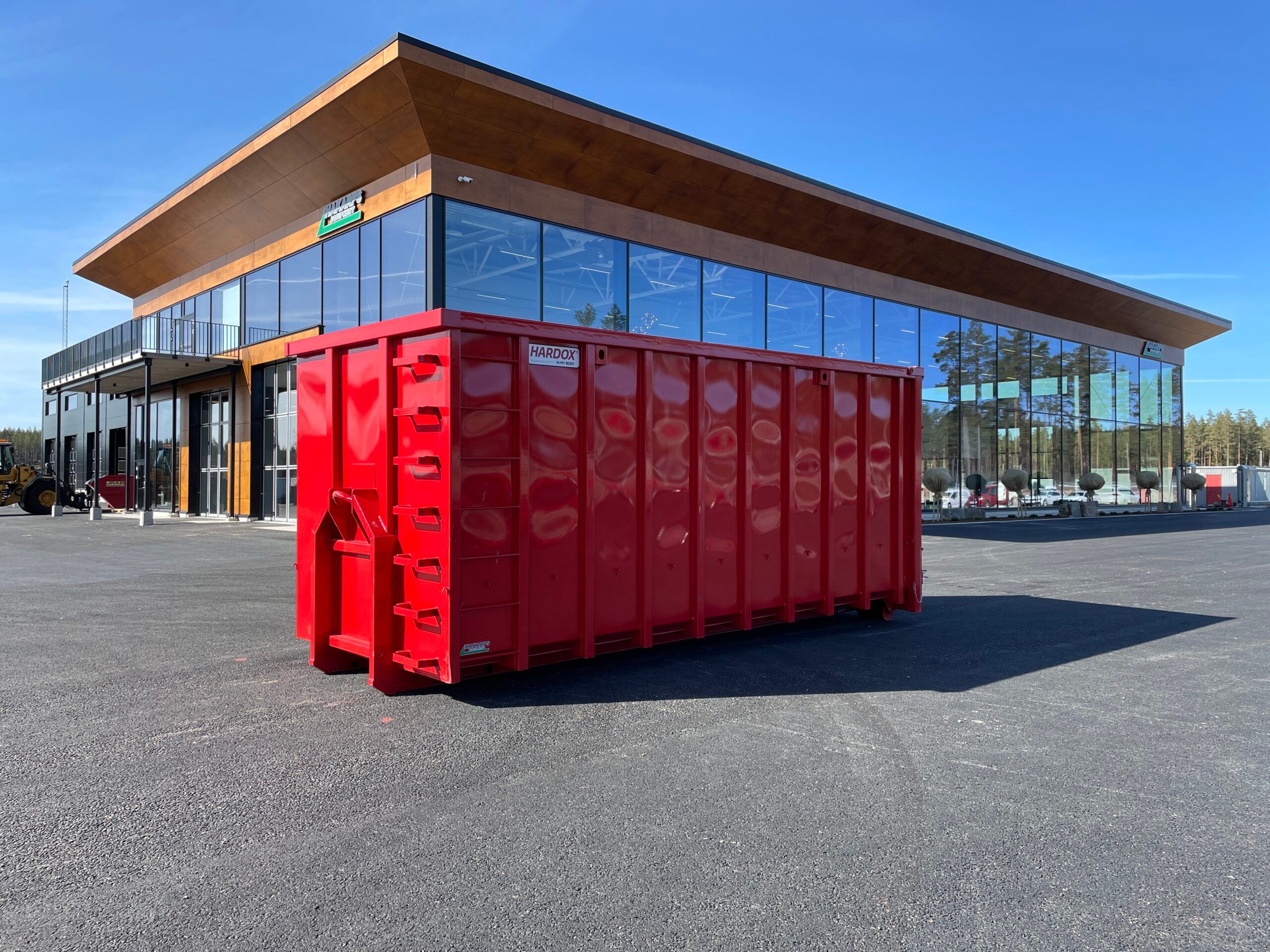 35m3 snöcontainer Hardox 450 + höglucka luftstyrd
