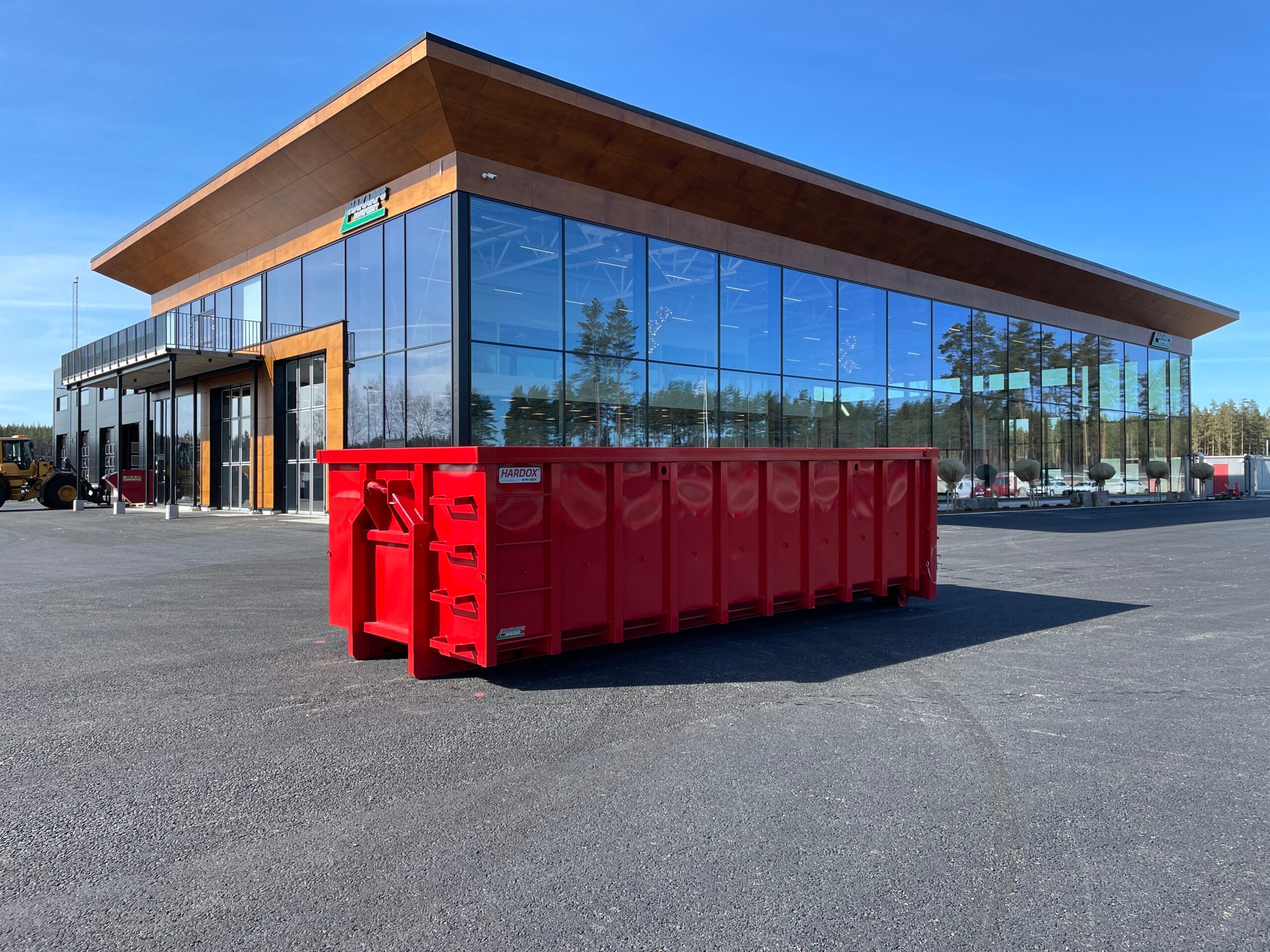 22m3 snöcontainer Hardox 450 + höglucka luftstyrd