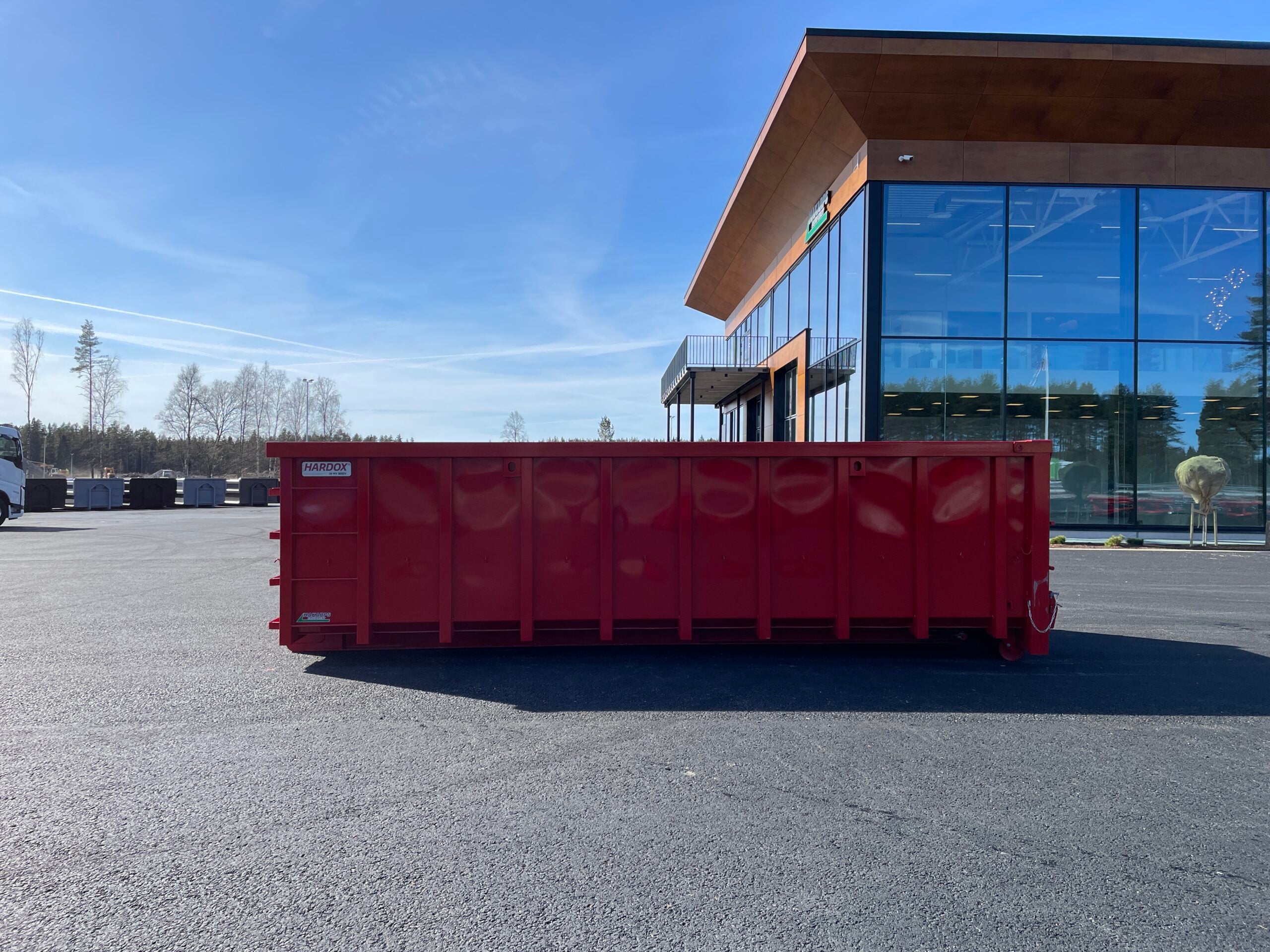 22m3 snöcontainer Hardox 450 + höglucka luftstyrd