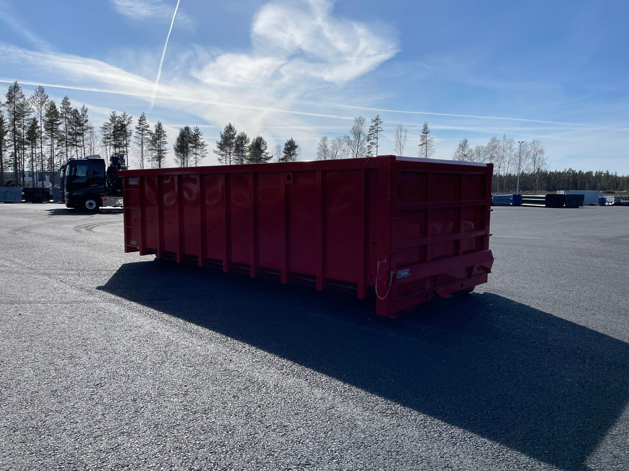 22m3 snöcontainer Hardox 450 + höglucka luftstyrd
