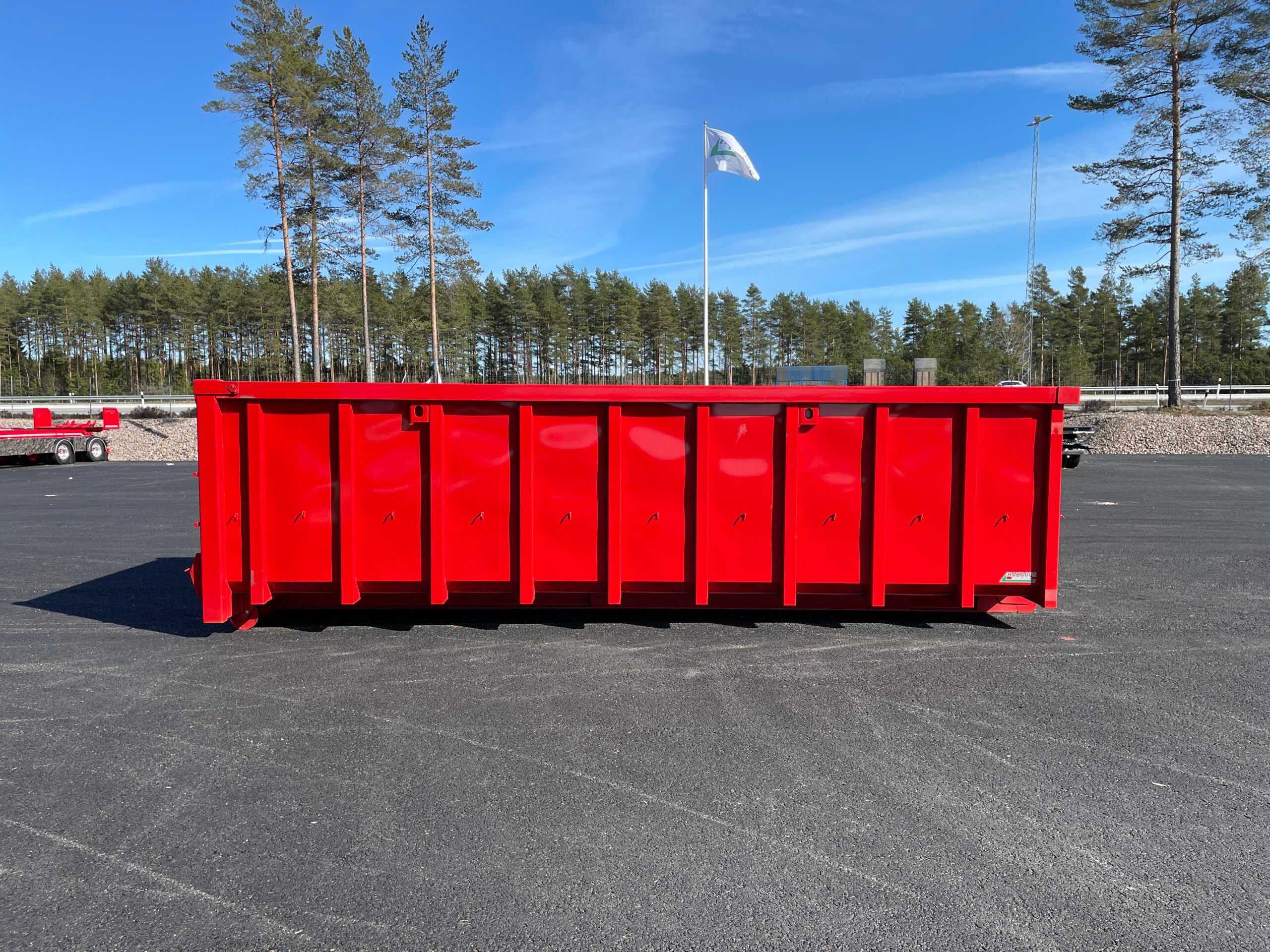 22m3 snöcontainer Hardox 450 + höglucka luftstyrd
