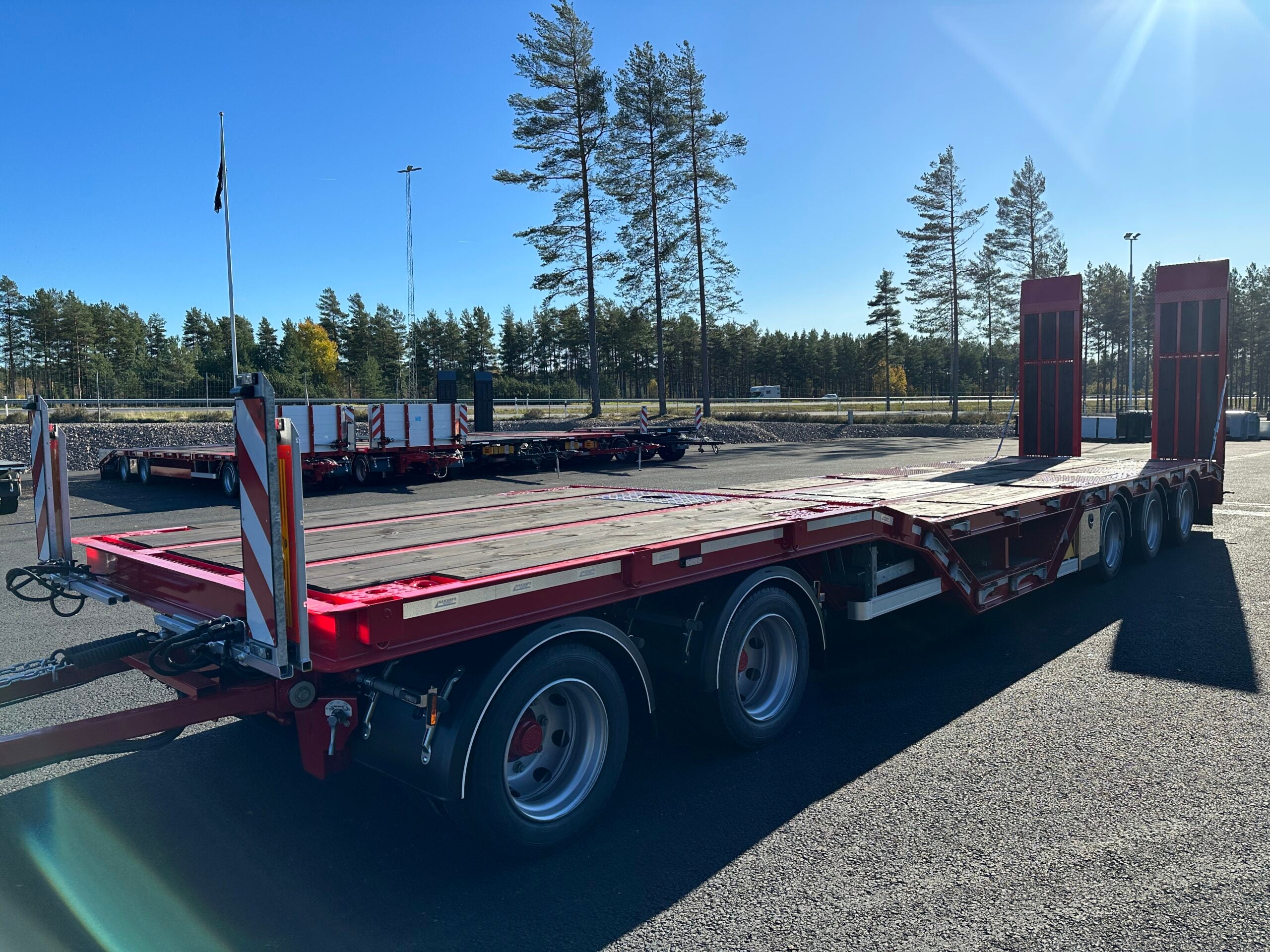 5 axlad 42 tons maskinvagn med hjulfickor