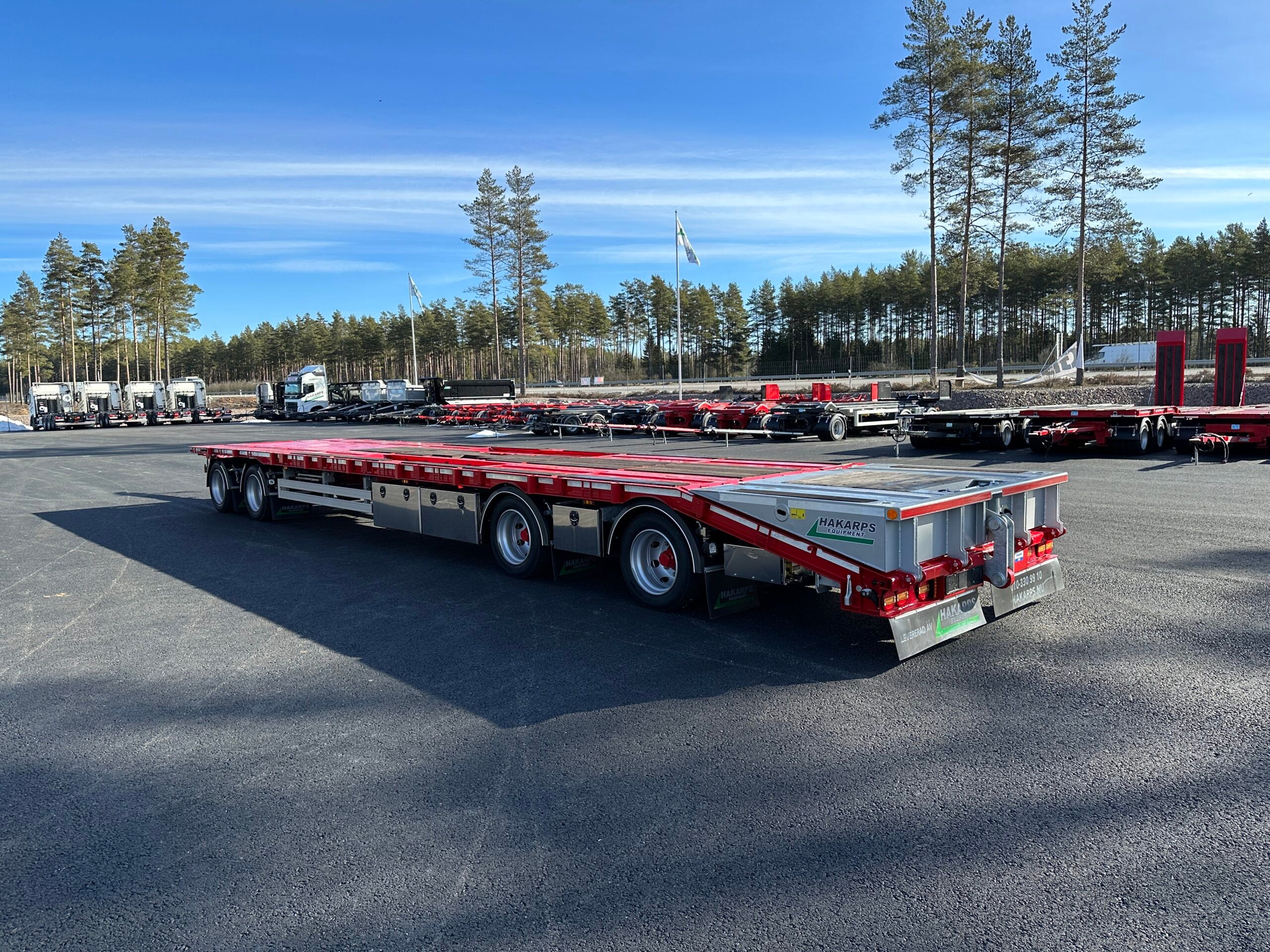 4 axlad 38 tons kombivagn för 2 flak, 960mm hög 12.300mm