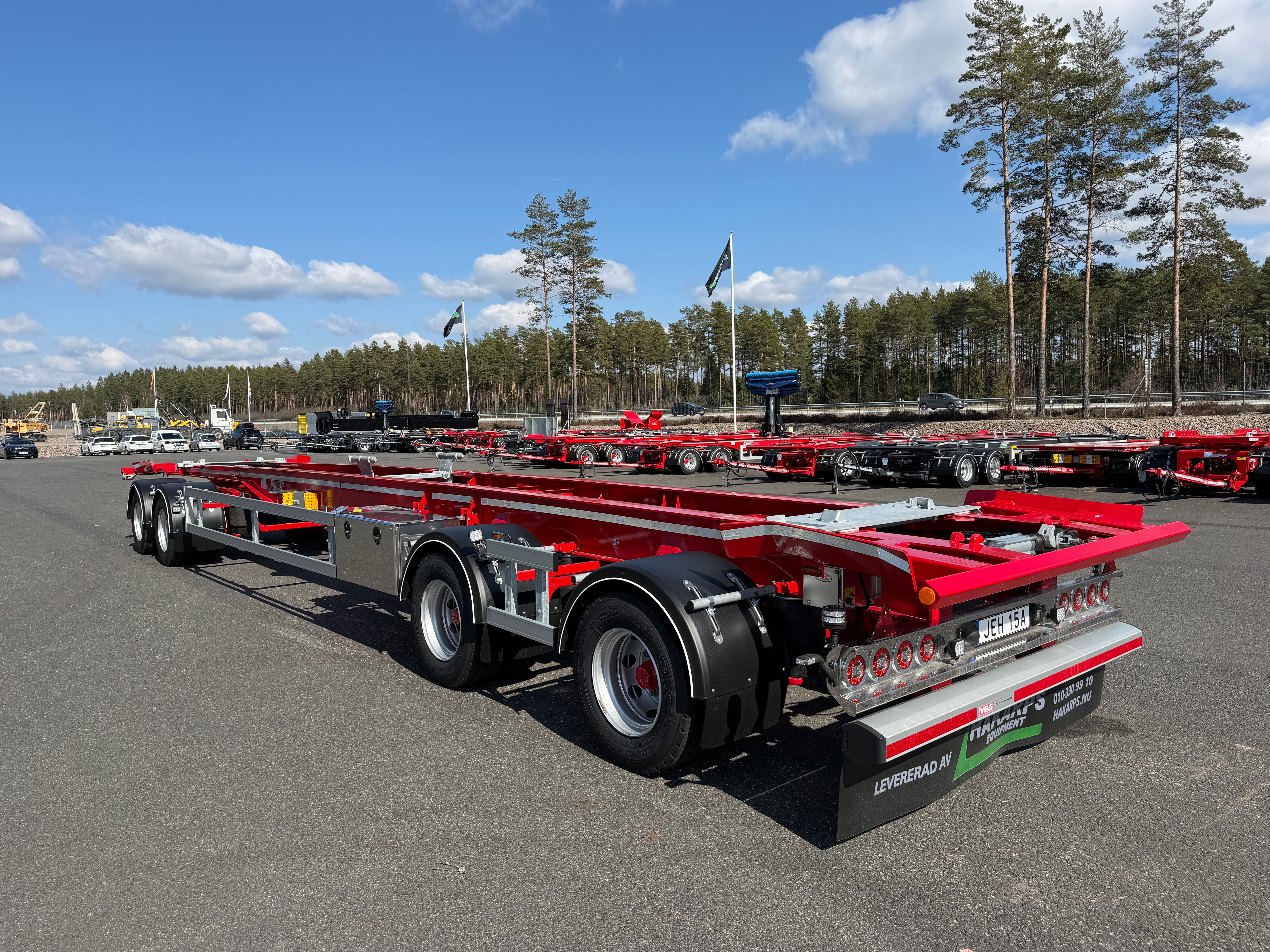 4 axlad 38 tons lastväxlarvagn med glider