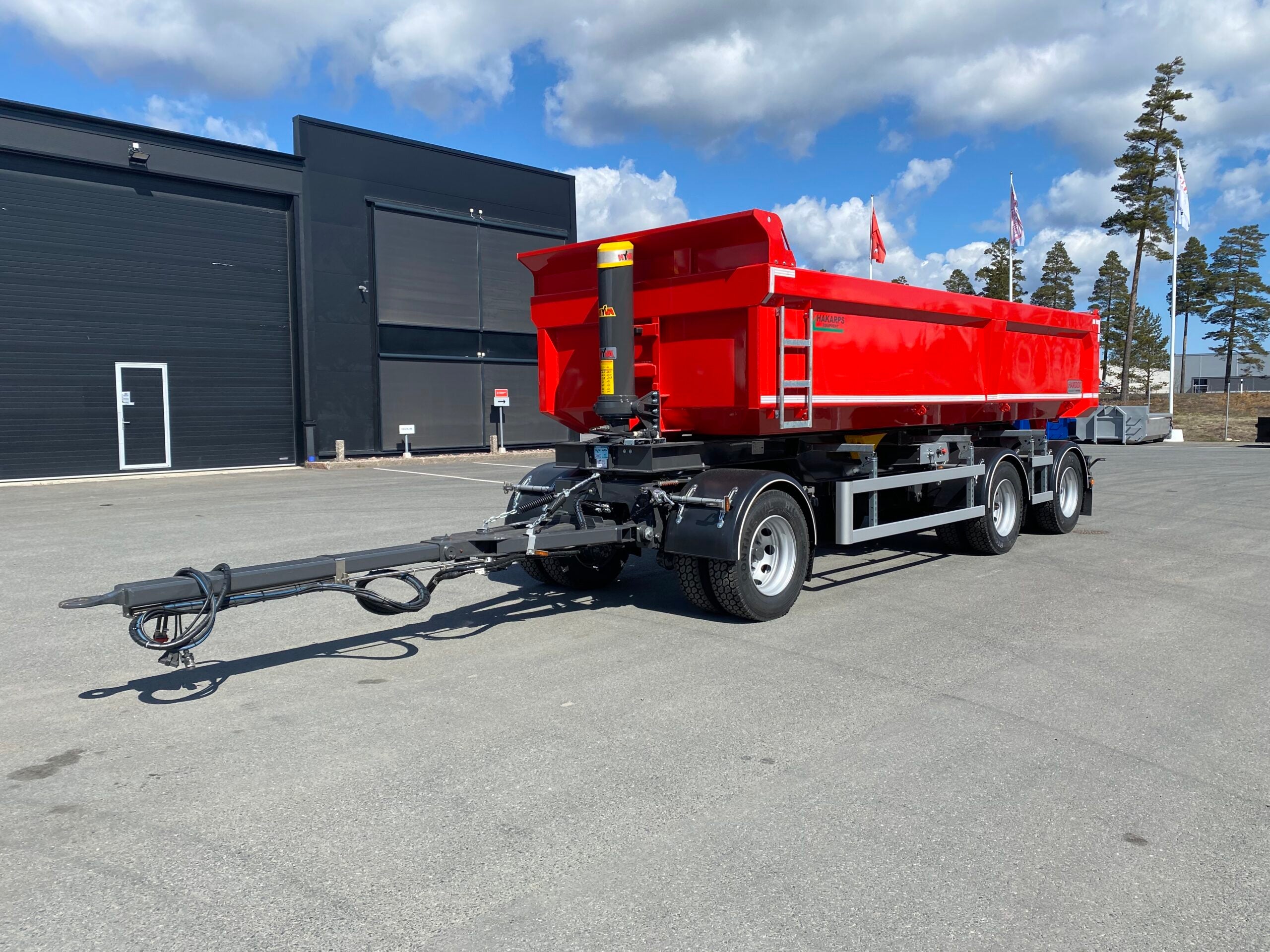 30 tons dumpervagn med skjutbar dragstång